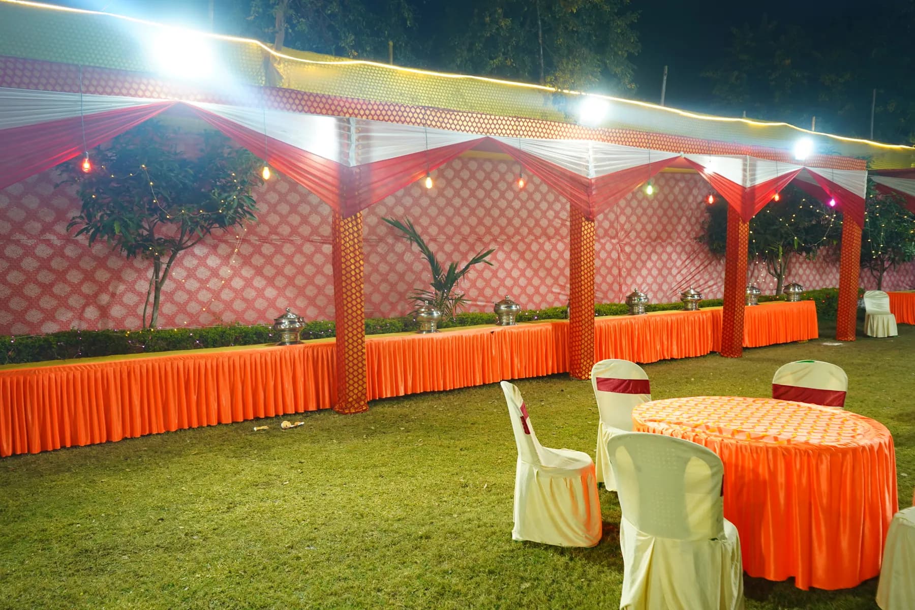 Chaat and snacks counter at Bandhan Marriage Hall